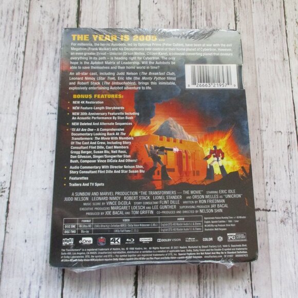 Transformers The Movie 4K Ultra HD + Blu-Ray Movie 35th Anniversary - Picture 2 of 2